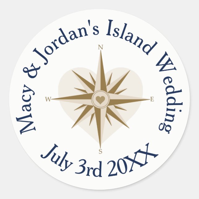 Travel themed wedding stickers - favour stickers (Front)