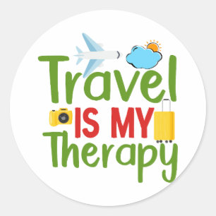Travel Therapy and Inspiration, Lifetime Adventure Classic Round Sticker