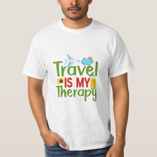 Travel Therapy and Inspiration, Lifetime Adventure T-Shirt (Front)