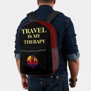 TRAVEL therapy design   Printed Backpack