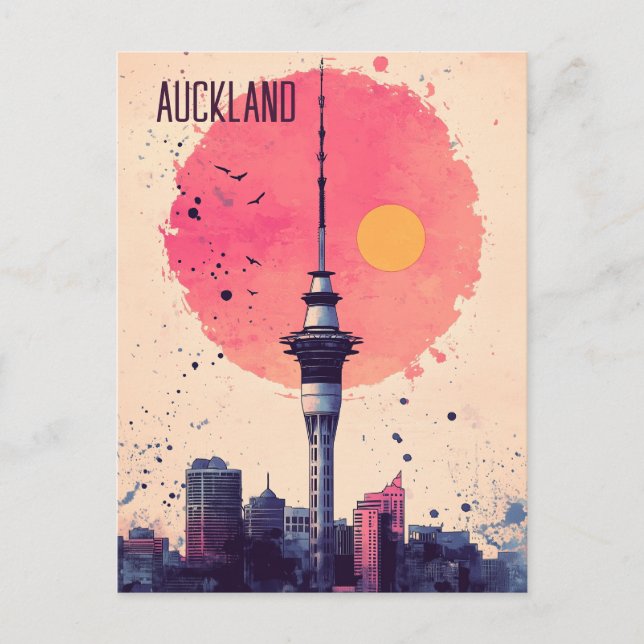 Travel to Auckland New Zealand Postcard (Front)