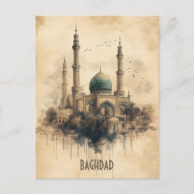 Travel to Baghdad Iraq Postcard (Front)