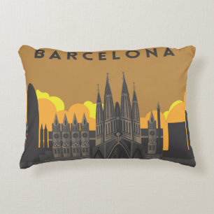 Travel to Barcelona Decorative Cushion