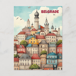 Travel to Belgrade Serbia Postcard