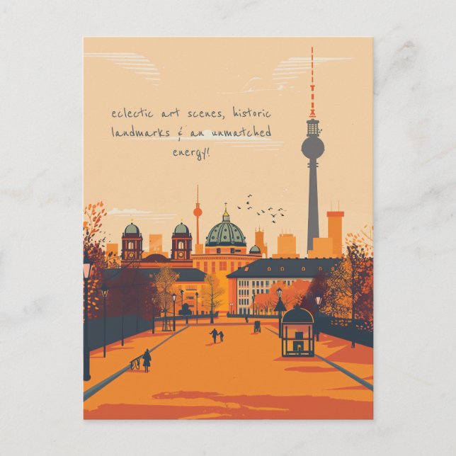 Travel to Berlin Postcard (Front)