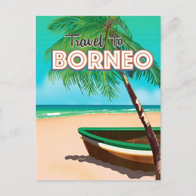 Travel to Borneo Postcard (Front)