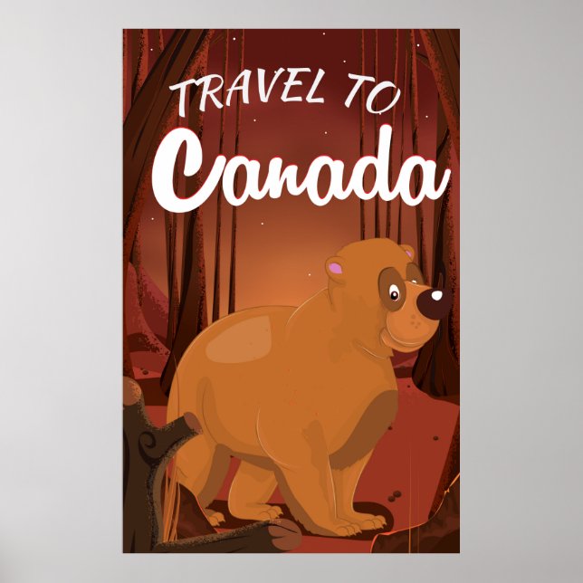 Travel to Canada Cartoon poster (Front)