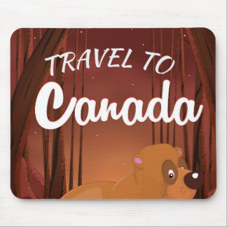 Travel to Canada Cartoon poster Mouse Mat