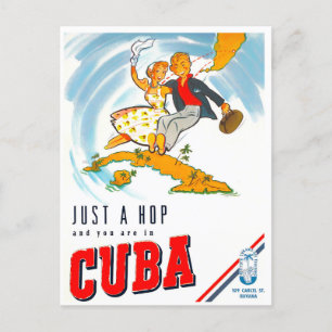 Travel to Cuba vintage travel postcard