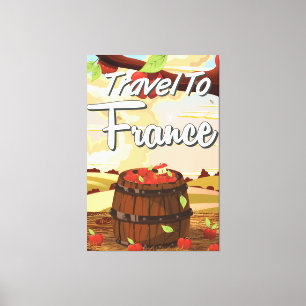 Travel To France travel poster Canvas Print