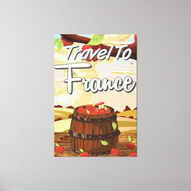 Travel To France travel poster Canvas Print (Front)