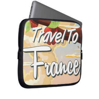 Travel To France travel poster Laptop Sleeve