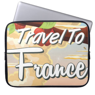 Travel To France travel poster Laptop Sleeve