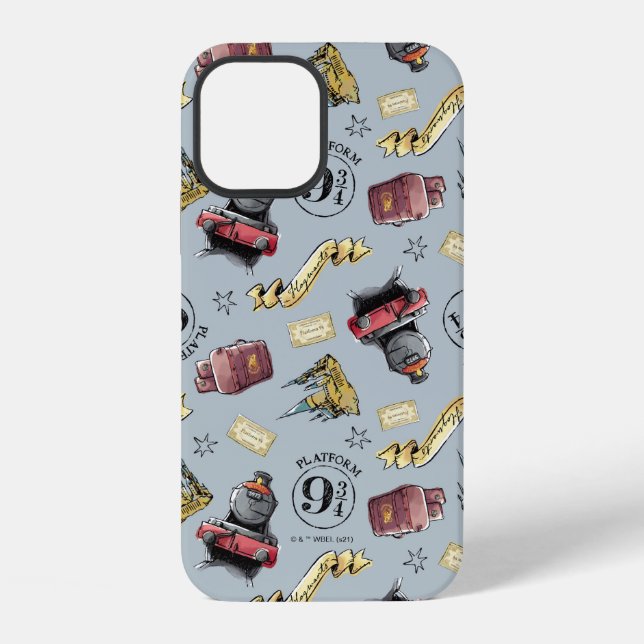 Travel To HOGWARTS™ Pattern iPhone Case (Back)