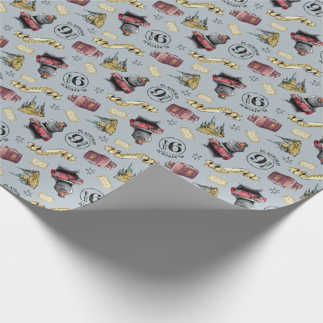 Travel To HOGWARTS™ Pattern Wrapping Paper (Corner)