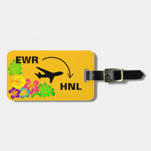 Travel to Honolulu Hawaii Luggage Tag