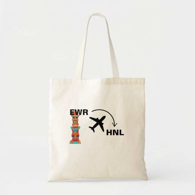 Travel to Honolulu Hawaii Tote Bag (Front)