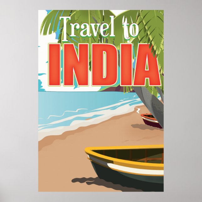 Travel to India travel poster (Front)