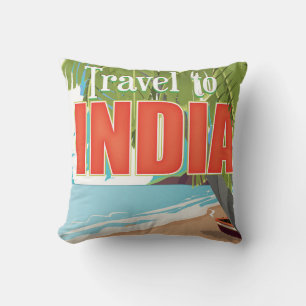 Travel to India travel poster Cushion
