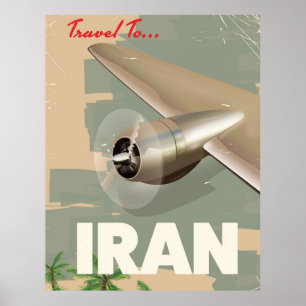 travel to Iran vintage travel poster