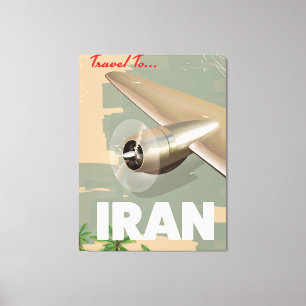 travel to Iran vintage travel poster Canvas Print