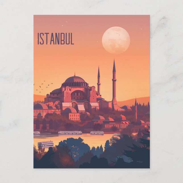 Travel to Istanbul Postcard (Front)