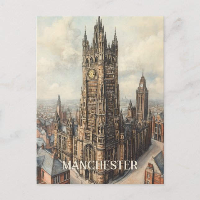 Travel to Manchester United Kingdom Postcard (Front)