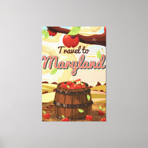 Travel To Maryland travel poster Canvas Print