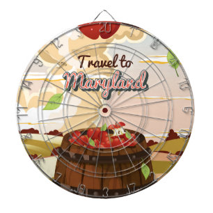 Travel To Maryland travel poster Dartboard