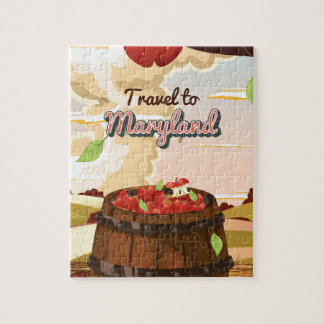 Travel To Maryland travel poster Jigsaw Puzzle