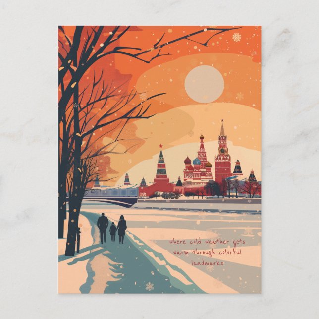 Travel to Moscow Postcard (Front)