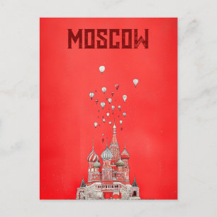 Travel to Moscow Russia Postcard