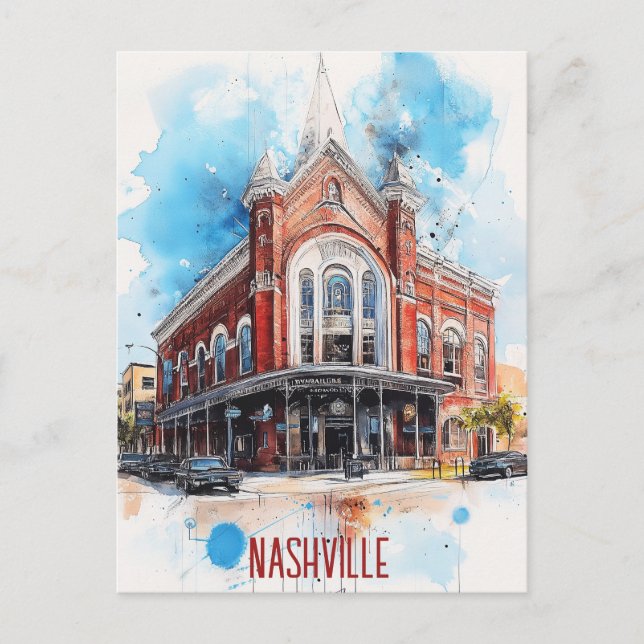 Travel to Nashville USA Postcard (Front)