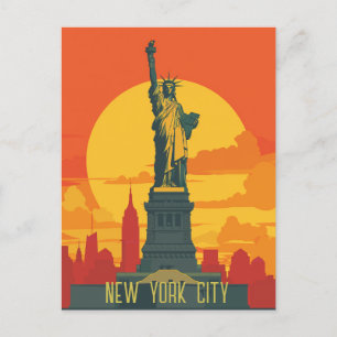 Travel to New York City Postcard
