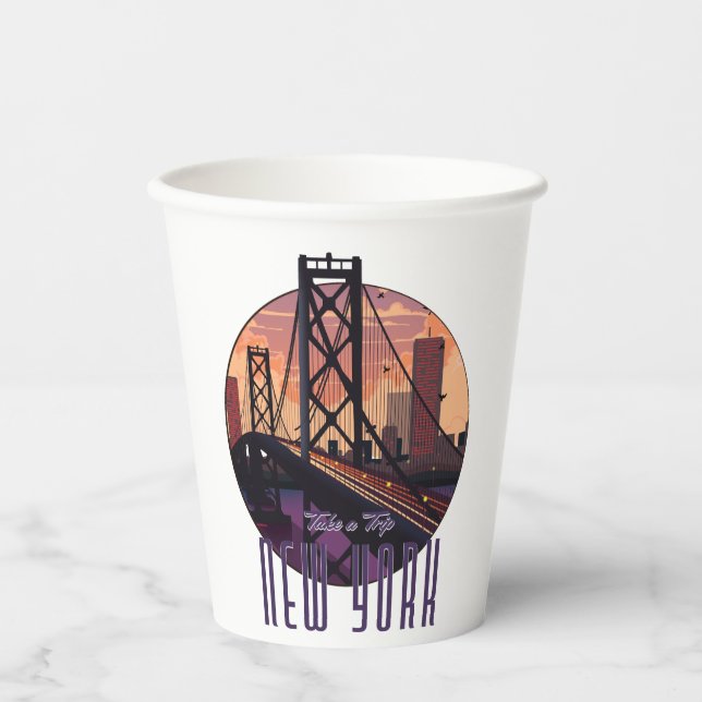 Travel To New York Paper Cups (Front)