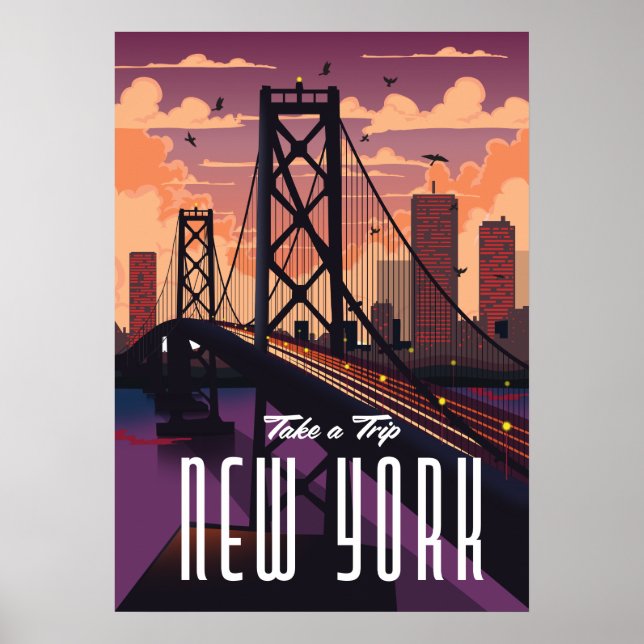 Travel To New York Poster (Front)