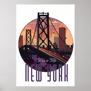 Travel To New York Poster