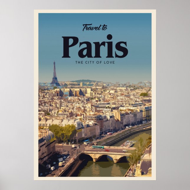 Travel to Paris Poster (Front)