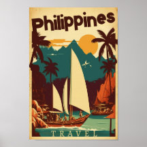Travel to Philippines vintage poster