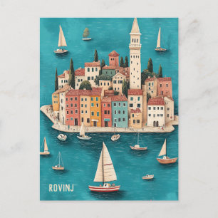 Travel to Rovinj Croatia Postcard