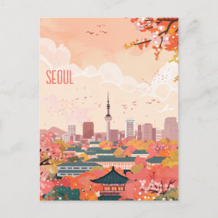 Travel to Seoul Postcard