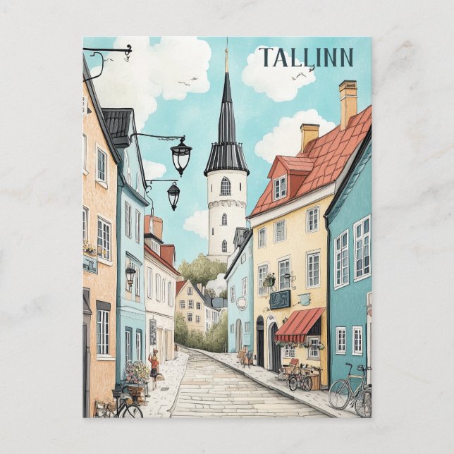 Travel to Tallinn Estonia Postcard (Front)