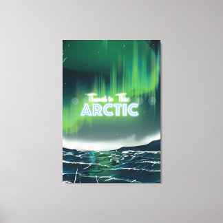 Travel to the Arctic Travel Poster Canvas Print