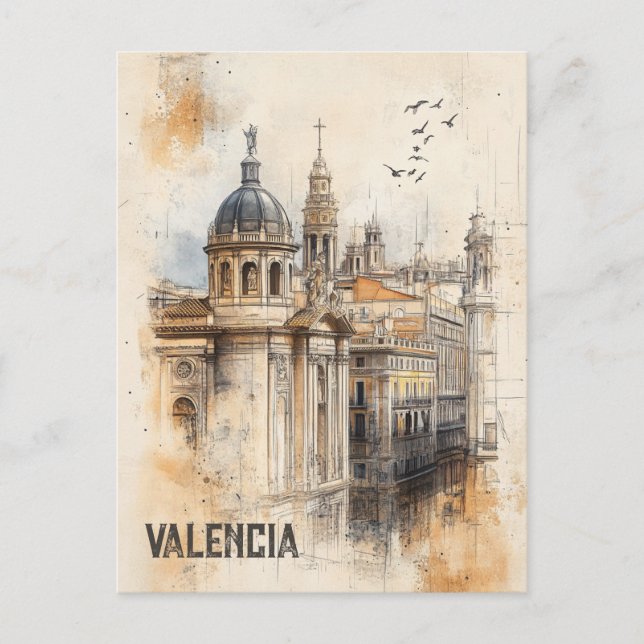 Travel to Valencia Spain Postcard (Front)