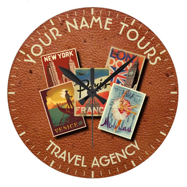Travel Tours Agency Vintage Postcards Custom Name