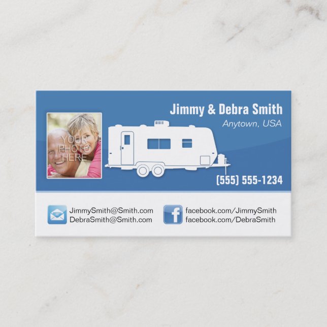 Travel Trailer RV / Camping Cards (Front)