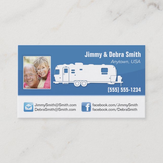 Travel Trailer RV / Camping Cards (Front)
