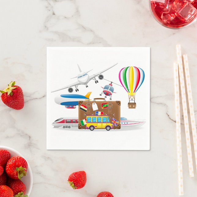 Travel Transport Symbols Napkin (Creator Uploaded)