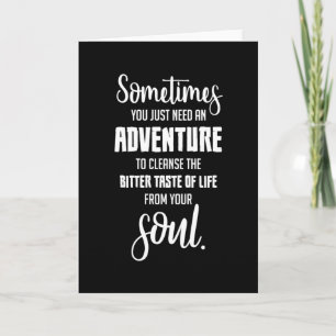 Travel Travelling Quotes Adventure Quote Gift Idea Card