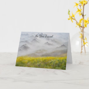 Travel Trip Best Wishes Landscape Art Card
